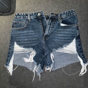 Pretty little things, distressed denim shorts